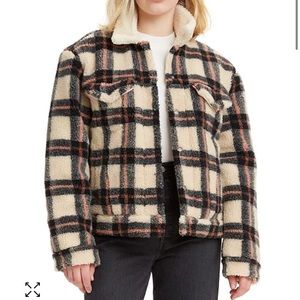Levi’s’ plaid Sherpa trucker jacket